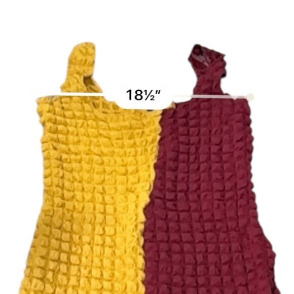 ASHLEY STEWART Textured Yellow & Burgundy Bodycon maxi Dress NEW Size 26/28 PLUS - Picture 5 of 11